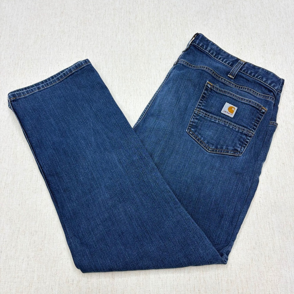 Carhartt Rugged Flex Relaxed Fit Straight Leg Jeans Mens 42x30 Blue Medium Wash